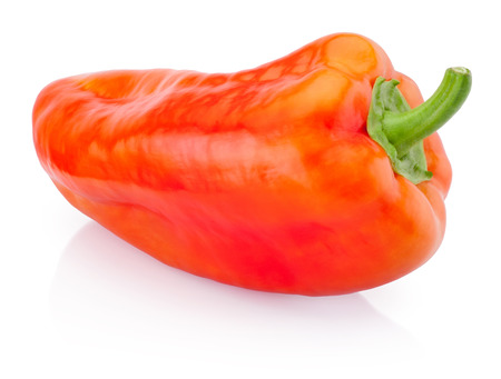 Red pepper isolated on white backgroundの写真素材