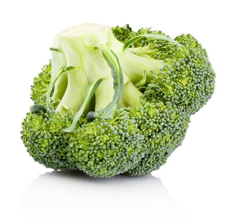 Fresh broccoli isolated on a white backgroundの写真素材