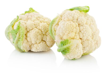 Cauliflower isolated on a white backgroundの写真素材