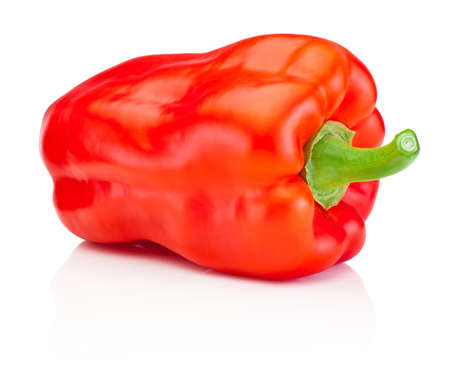 Red pepper isolated on a white backgroundの写真素材