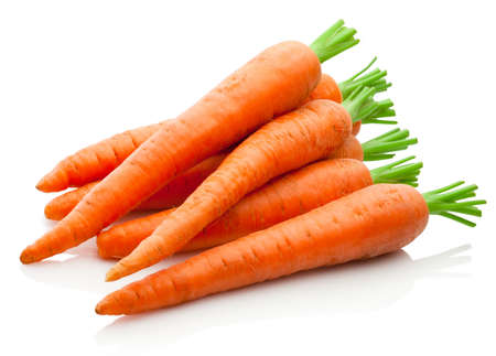 Fresh carrot isolated on white backgroundの写真素材