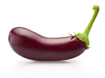 Eggplant vegetable isolated on a white backgroundの写真素材
