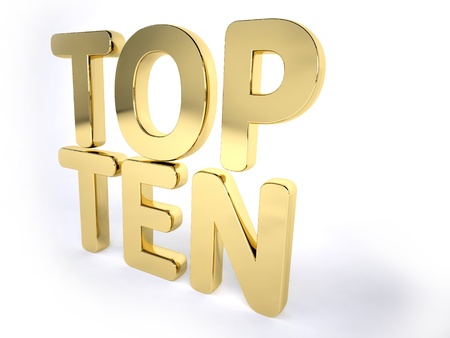 Lettering of top ten in gold
の写真素材
