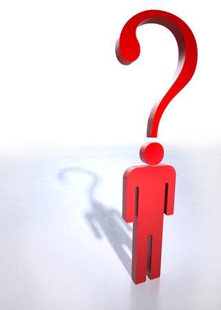 Concept of thinking, problem , puzzle, questionの写真素材
