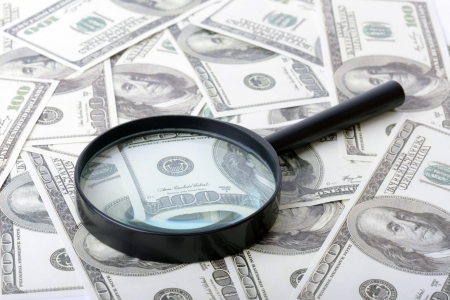 Concept of searching for moneyの写真素材