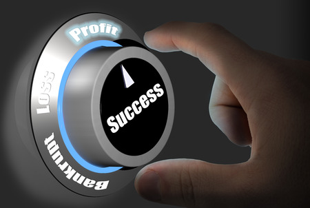 Truning the dial to the future success of  profit forecastの写真素材