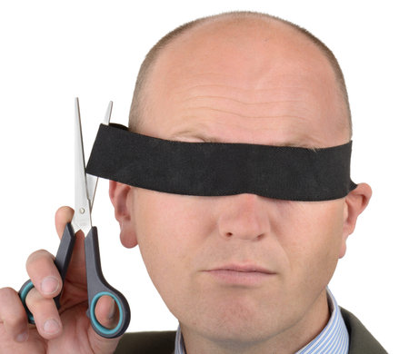 Concept of opening your eyesの写真素材