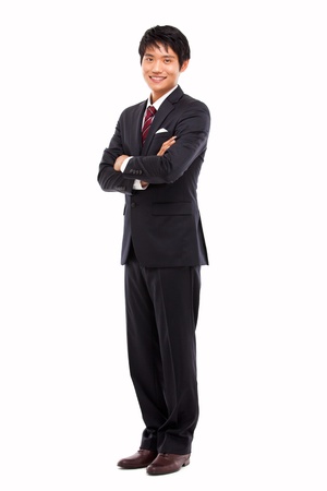 Young Asian business man isolated on white background の写真素材