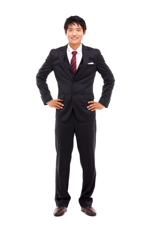 Young Asian business man isolated on white background の写真素材
