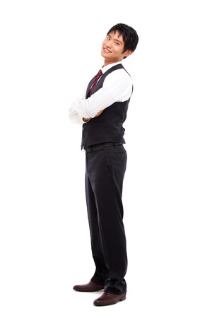 Young Asian business man isolated on white background の写真素材