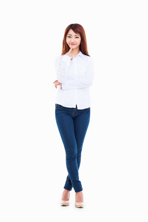 Young Asian woman full shot の写真素材