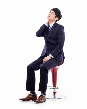 Young Asian man having a stressの写真素材