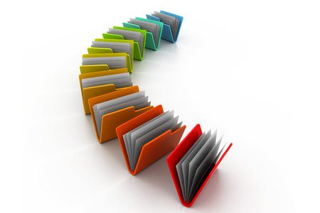 colourful foldersの写真素材