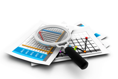 Business report analyzingの写真素材