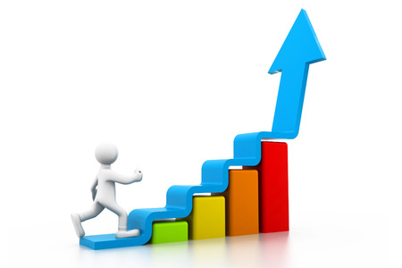 Growing Business graphの写真素材