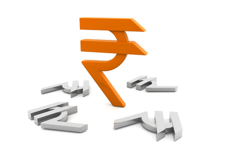 Indian rupee symbolの写真素材