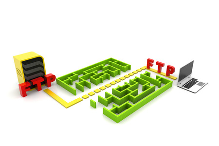 ftp data sharing conceptの写真素材