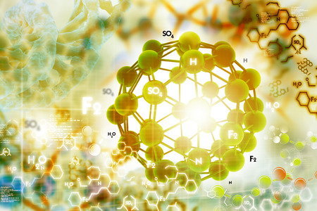 Molecules backgroundの写真素材