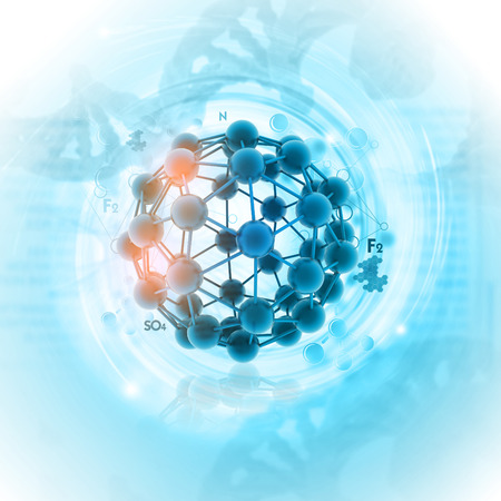Molecules backgroundの写真素材