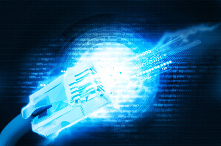 Digital illustration of network cable