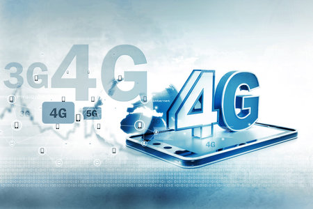 Digital illustration of 4g tablet pc