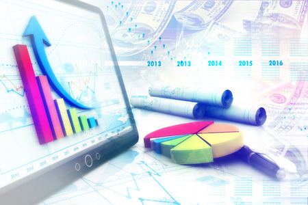 Economical stock market graphの写真素材