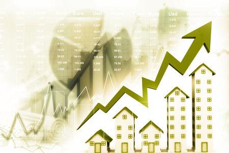 Graph of the housing marketの写真素材