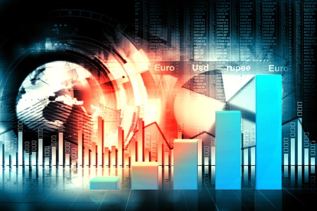 Economical stock market graphの写真素材