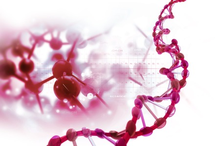 DNA structure on scientific backgroundの写真素材