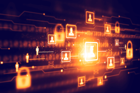 Secure network conceptの写真素材