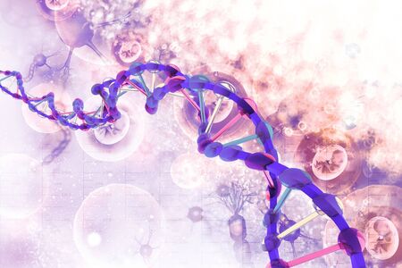 Dna structure on scientific backgroundの写真素材