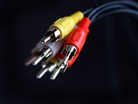 Cables being with the equipment to electronic devices.の写真素材