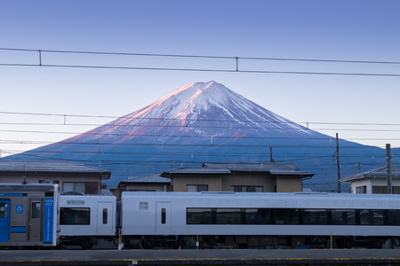Mt.Fuji and Local Trainのeditorial素材