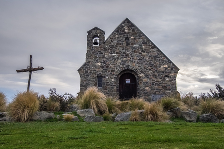 Church of the Good Shepherd, New Zealandの写真素材