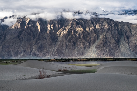 Landscape around Nubra Valley in Ladakh, Indiaの写真素材