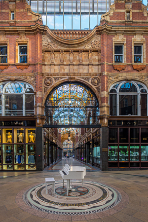 LEEDS, UK -JUNE 2, 2019: Victoria Quarter, one of the most famous shopping area in Leeds, United Kingdomのeditorial素材