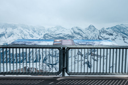Landscape around the peak of Schilthorn, the highest mountain in the range lying north of the...