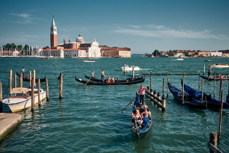 Venice, Italy - June 19, 2019: The landscape of Grand Canal in Venice, Italyのeditorial素材