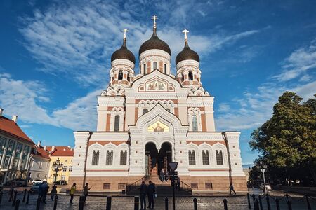 Alexander Nevsky Cathedral, An Russian Orthodox Church Located in Tallinn Old Town, Estoniaのeditorial素材