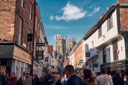 YORK, UK - Sep 29, 2018: The landscape around city of York and York Minster on a sunny day, United Kingdomのeditorial素材