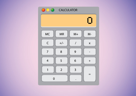 Software calculator on desktop wallpaper - illustrationのイラスト素材