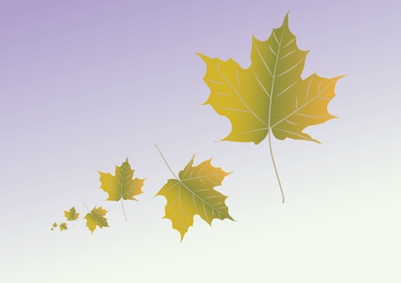 Autumn leafs illustrationのイラスト素材