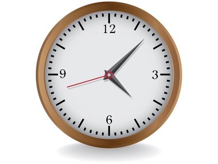 wooden clocks realistic illustrationのイラスト素材