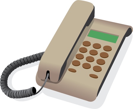 classical wired telephone - vector illustrationのイラスト素材