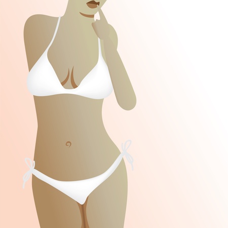 hot woman body in bikini - illustrationのイラスト素材