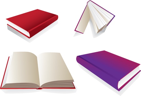 Books from several perspective - illustrationのイラスト素材