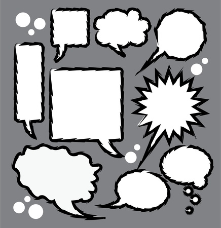 bubbles for text on grey background - illustrationのイラスト素材
