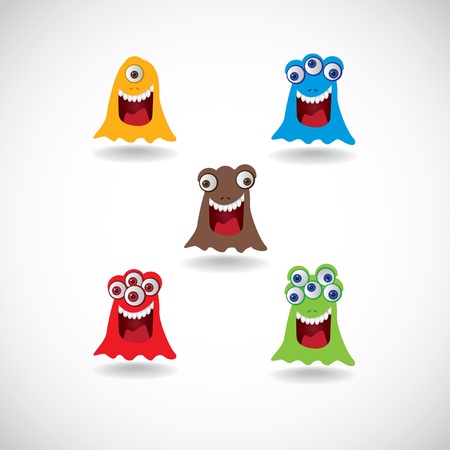 group of creatures monster - illustrationのイラスト素材