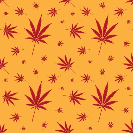 seamless cannabis leaf pattern - illustrationのイラスト素材
