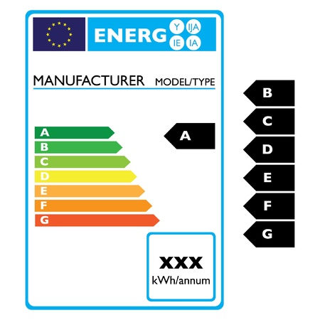 energy effiency label electro - illustrationのイラスト素材